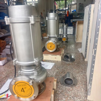 Pompa sommergibile per acque luride in acciaio inossidabile 100WQP100-15-7.5KW | Pompa per acque reflue resistente alla corrosione e non intasabile