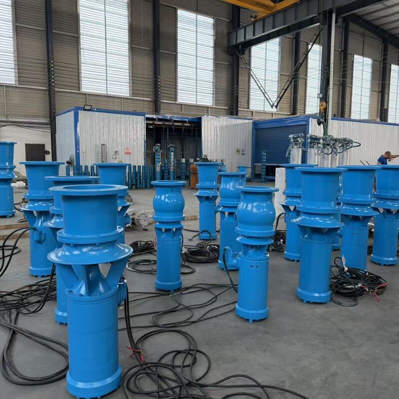 Pompa di flusso assiale sommergibile da 45 kW con portata di 1300 m3/h e testa di 8 m per drenaggio ad alto flusso