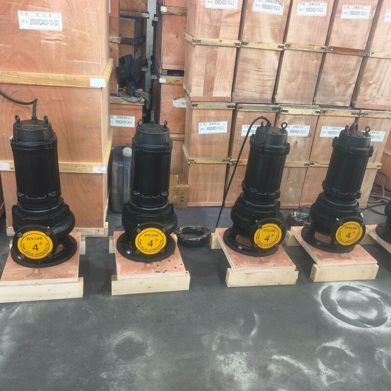 Pompa sommersa per acque reflue 100WQ80-20-7.5kW con portata di 80m³/h, prevalenza di 20m e motore da 7.5kW per il drenaggio delle acque reflue
