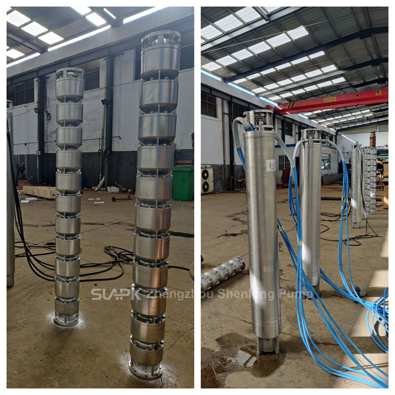 Pompa sommersa in acciaio inossidabile 250QJH108-240-132KW con prevalenza di 240m per presa di acqua di mare