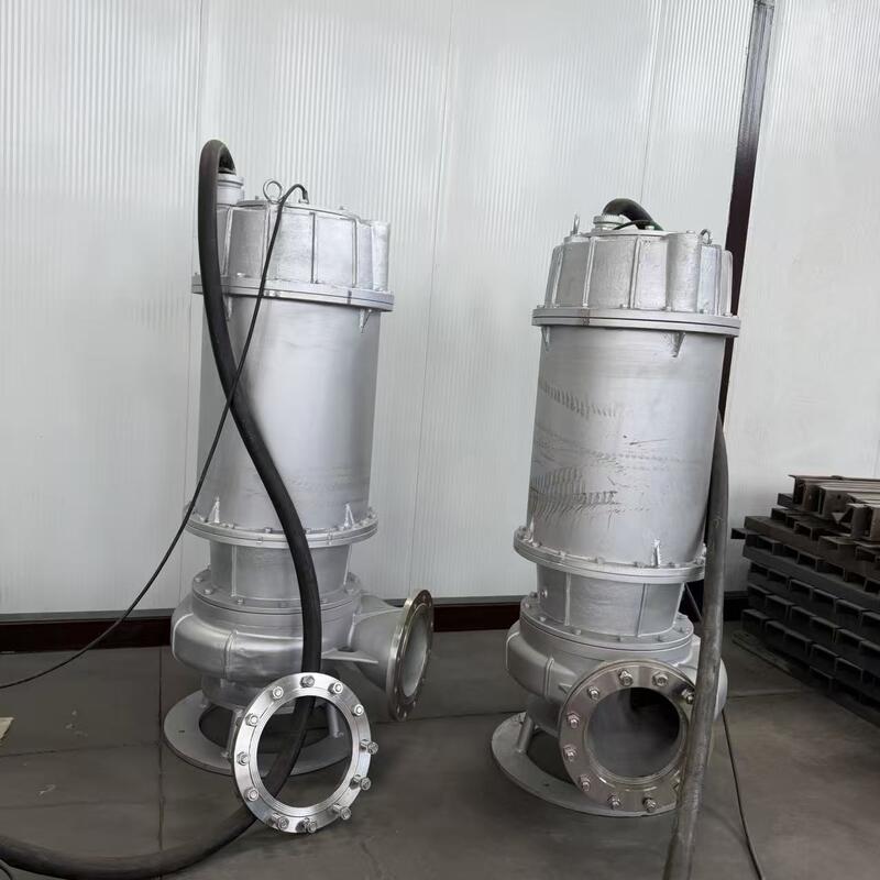 Pompa fognaria sommergibile in acciaio inossidabile 316 con portata di 1000 m³/h e albero in acciaio inossidabile duplex 2205 per acque reflue