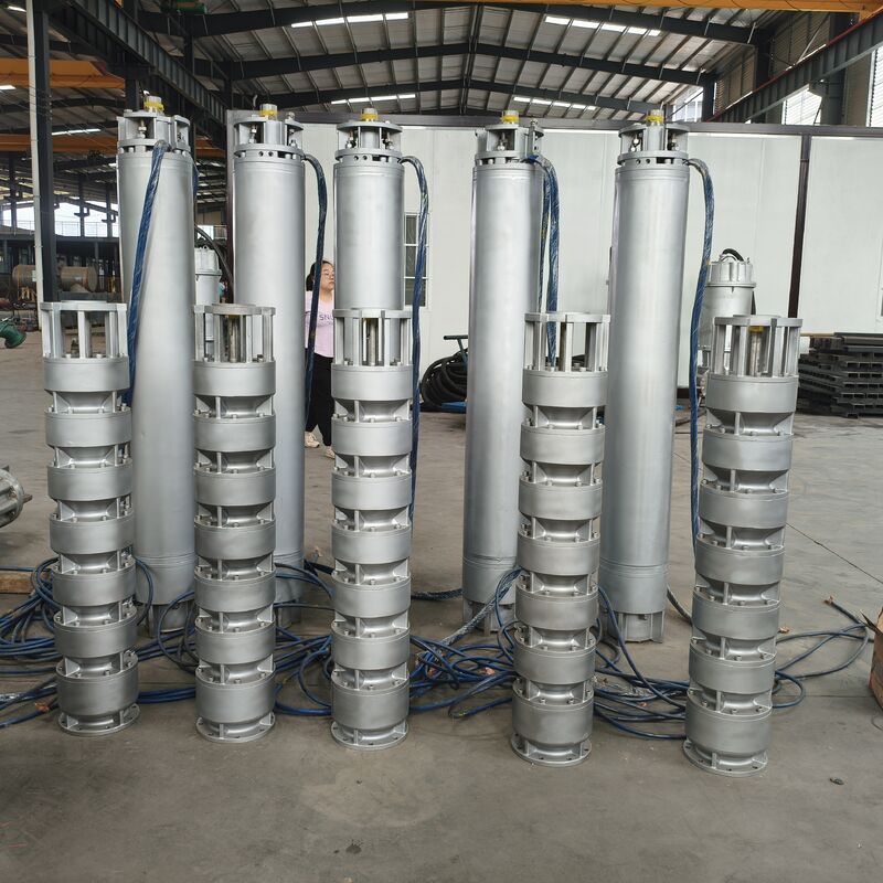Pompa sommergibile per acqua di mare in acciaio inossidabile da 75 kW con portata di 300 m3/h per applicazioni a pozzo profondo