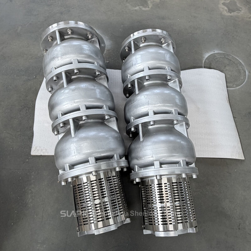 Pompa sommersa per pozzo in acciaio inossidabile con portata di 252 m³/h, prevalenza di 170 m e potenza di 185 kW