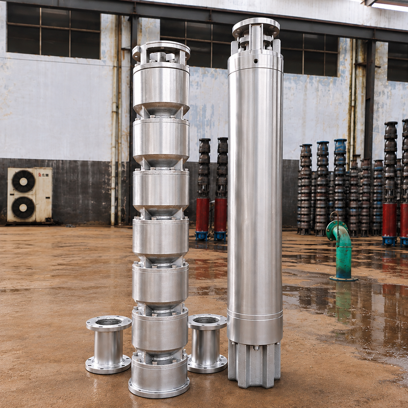 200QJH150-150-110kW Pompa per pozzi profondi in acciaio inossidabile, pompaggio ad alta portata e alta prevalenza per pozzi profondi e sistemi idrici ingegnerizzati