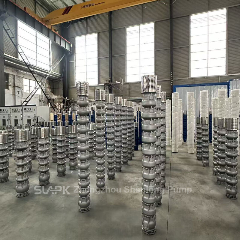 Pompa a pozzo profondo in acciaio inossidabile con motore da 90 kW e flusso di 140 m3/h per il trasferimento di acqua ad alta capacità