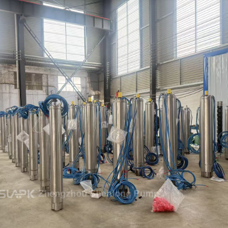 Pompa a pozzo profondo in acciaio inossidabile con motore da 90 kW e flusso di 140 m3/h per il trasferimento di acqua ad alta capacità