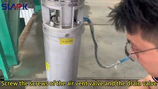 Video dimostrativo dello svuotamento di una pompa sommergibile in acciaio inox